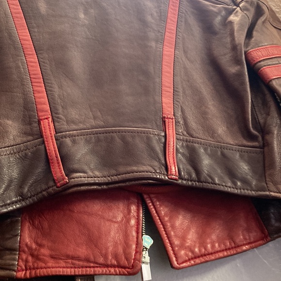 JEAN PAUL GAULTIER FOR TARGET GENUINE LAMB LEATHER MOTORCYCLE JACKET W/CONTRAST - Picture 7 of 11